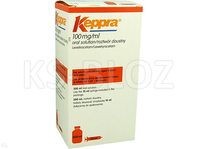 Keppra interakcje ulotka roztwór doustny 100 mg/ml 300 ml | (but. + strzykawka 10 ml)