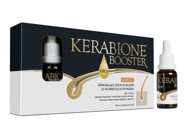 Kerabione Booster serum do włosów wzmacniające interakcje ulotka olejek  80 ml (4 szt. po 20 ml)