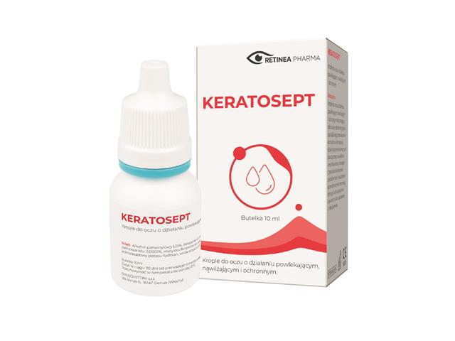 Keratosept interakcje ulotka krople do oczu  10 ml | butelka z zakrap.