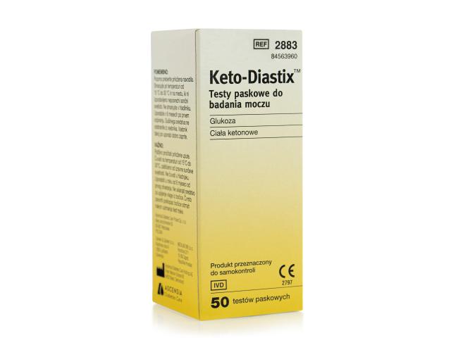 Keto-Diastix interakcje ulotka test paskowy 50 pask.