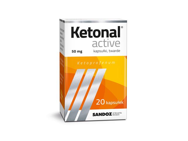 Ketonal Active interakcje ulotka kaps.twarde 50 mg 20 kaps.