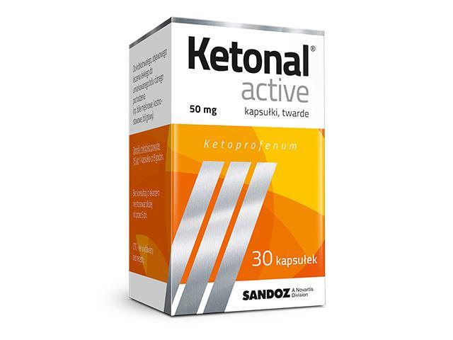 Ketonal Active interakcje ulotka kapsułki twarde 50 mg 30 kaps.