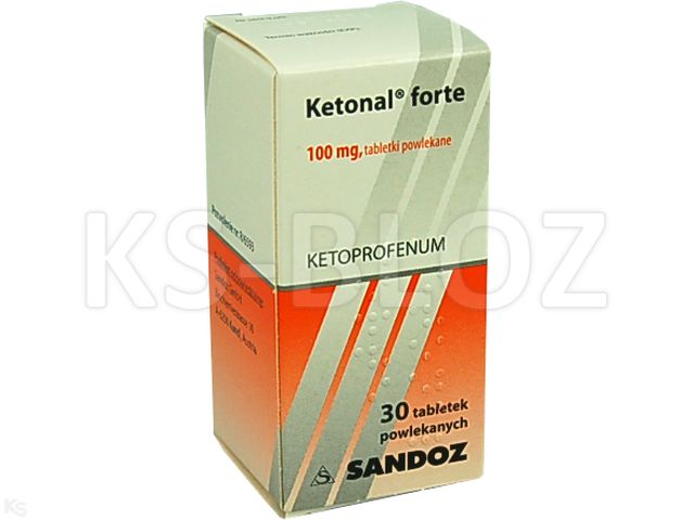 Ketonal Forte interakcje ulotka tabletki powlekane 100 mg 30 tabl.