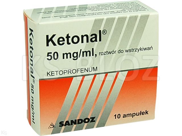 Ketonal interakcje ulotka roztwór do wstrzykiwań 50 mg/ml 10 amp. po 2 ml