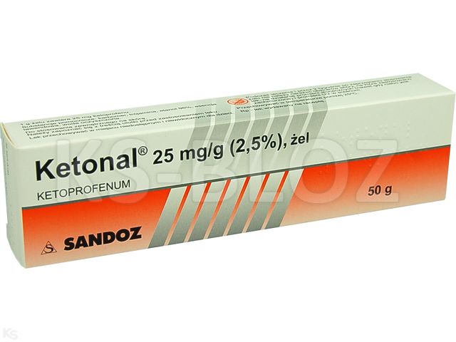 Ketonal interakcje ulotka żel 25 mg/g 50 g