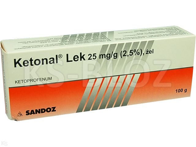 Ketonal interakcje ulotka żel 25 mg/g 100 g | tuba