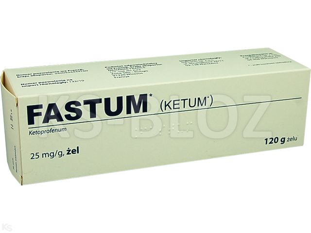 Ketoprofenum Fastum interakcje ulotka żel 25 mg/g 120 g | dozownik