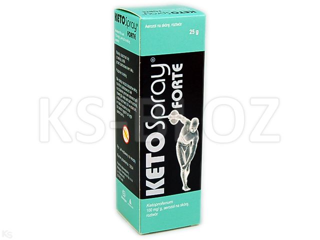 Ketospray Forte interakcje ulotka aerozol na skórę, roztwór 100 mg/g 