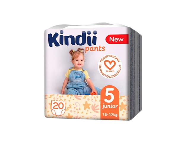 Kindii Pants Pieluchomajtki junior 5 (12-17 kg) interakcje ulotka pielucho-majtki - 20 szt.