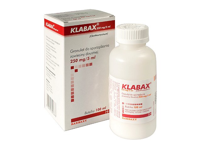Klabax 250 mg/5 ml interakcje ulotka granulat do sporządzania zawiesiny doustnej 250 mg/5ml 100 ml
