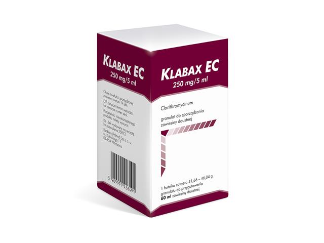 Klabax EC 250 mg/5 ml interakcje ulotka granulat do sporządzania zawiesiny doustnej 250 mg/5ml 