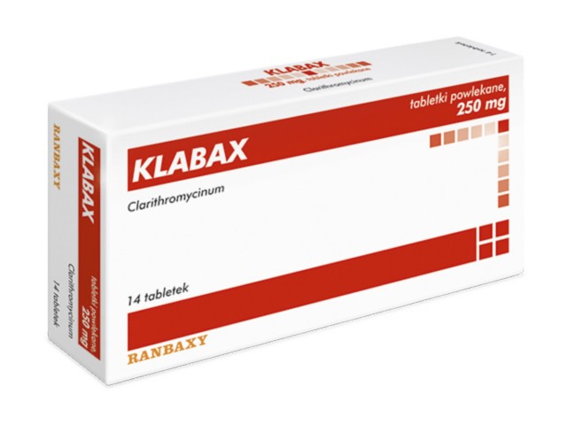 Klabax interakcje ulotka tabletki powlekane 0,25 g 14 tabl.