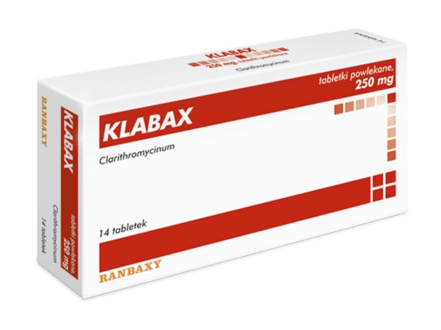 Klabax interakcje ulotka tabletki powlekane 250 mg 14 tabl. | 1 blist.a 14 szt.