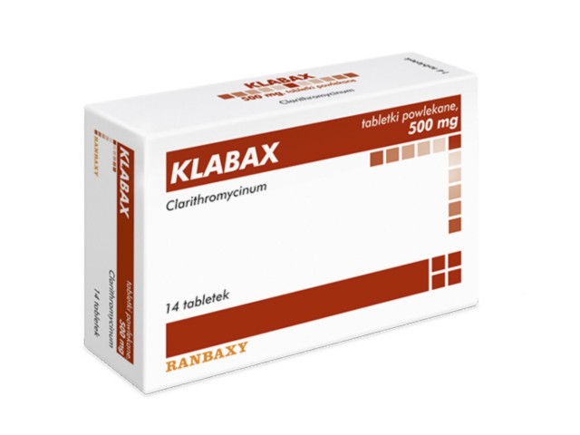 Klabax interakcje ulotka tabletki powlekane 500 mg 14 tabl. | 2 blist.po 7 szt.