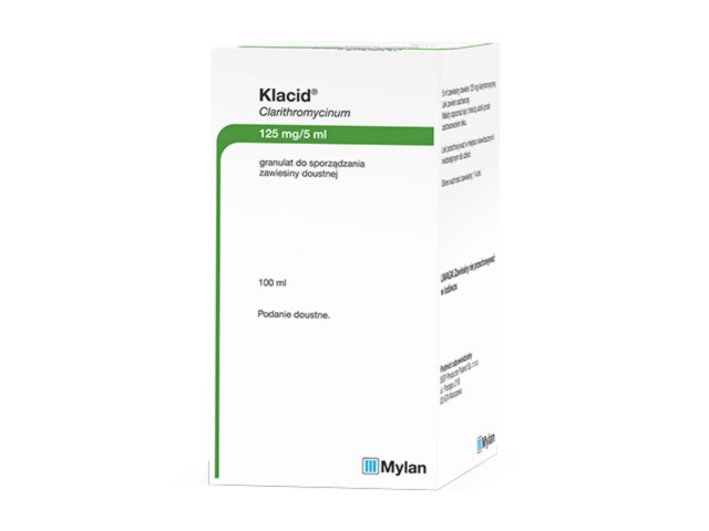 Klacid interakcje ulotka granulat do sporządzania zawiesiny doustnej 125 mg/5ml 
