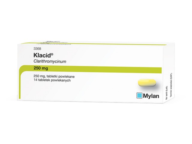 Klacid interakcje ulotka tabletki powlekane 250 mg 14 tabl. | 1 blist.a 14 szt.