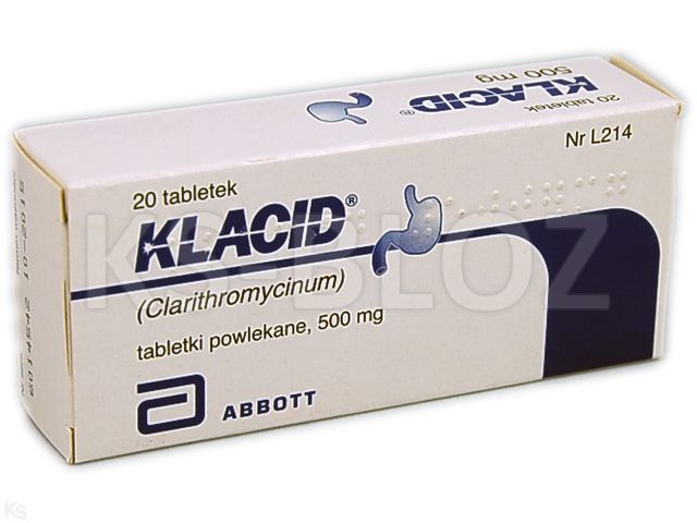 Klacid interakcje ulotka tabletki powlekane 500 mg 20 tabl.