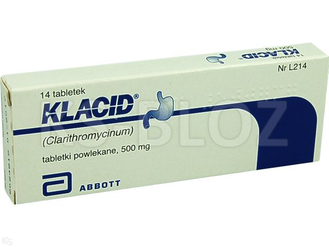 Klacid interakcje ulotka tabletki powlekane 500 mg 14 tabl.