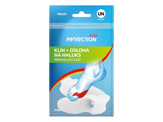 Klin + osłona na haluks Prohaluks Duo MS457 PROTECTION interakcje ulotka orteza  2 szt. | para