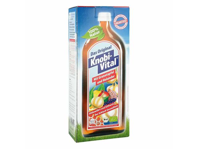 KNOBIVITAL BIO czosnkowy syrop z granatem i owocami czarnego bzu interakcje ulotka syrop  960 ml