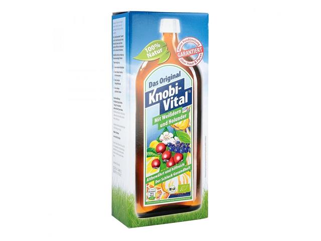 KNOBIVITAL BIO czosnkowy syrop z owocami głogu i czarnego bzu interakcje ulotka syrop  960 ml