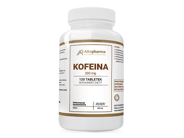 Kofeina 200mg interakcje ulotka tabletki  120 tabl.