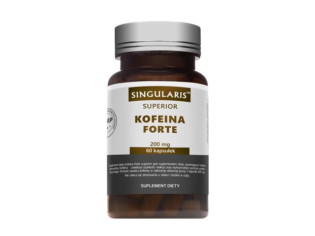 Kofeina Forte 200 mg Singularis Superior interakcje ulotka kapsułki żelatynowe  60 kaps.