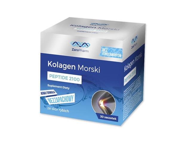 Kolagen Morski Peptide 2100 interakcje ulotka proszek  30 sasz.