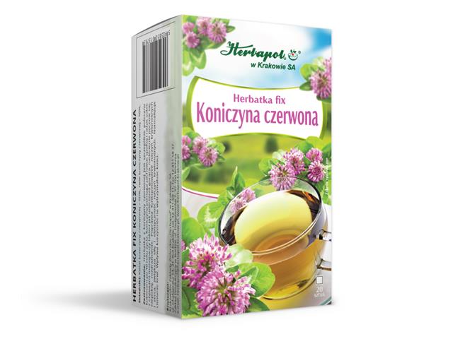 Koniczyna Czerwona Fix Herbatka interakcje ulotka herbata  20 sasz. po 1.5 g