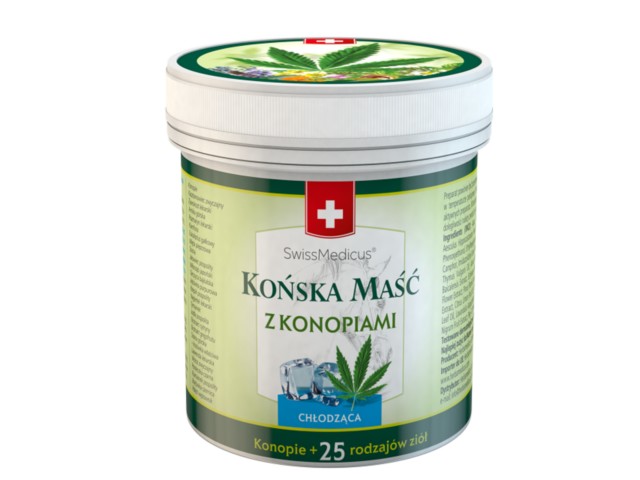 Końska Maść SwissMedicus chłodząca z konopiami interakcje ulotka żel  250 ml