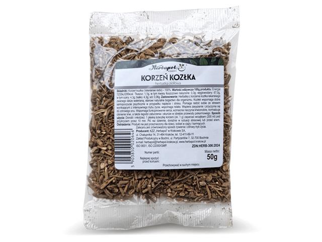 Korzeń Kozłka Herbatka ziołowa interakcje ulotka herbata  50 g