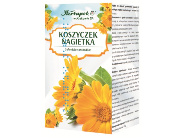 Koszyczek Nagietka interakcje ulotka zioła do zaparzania w saszetkach 1,5 g 25 toreb.