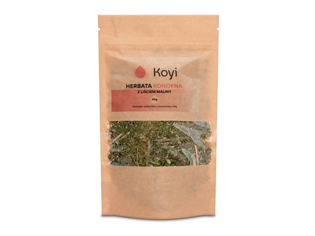KOYI Herbata konopna z liściem maliny interakcje ulotka herbata - 40 g