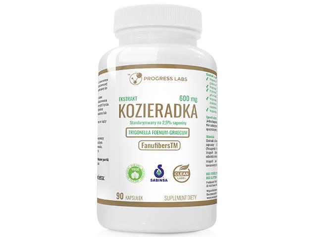 Kozieradka 600 mg Ekstrakt interakcje ulotka kapsułki  90 kaps.