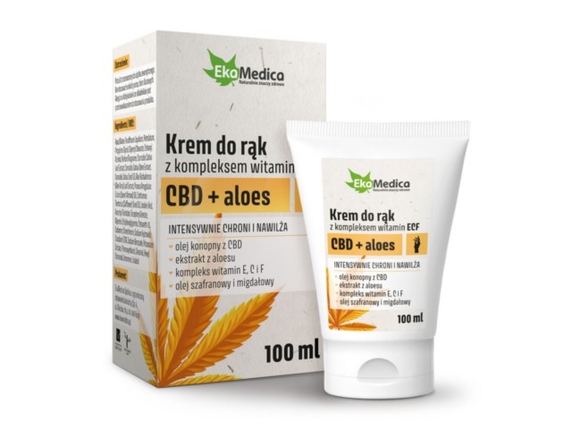 Krem do rąk kompleksem witamin ECF CBD + aloes interakcje ulotka krem  100 ml