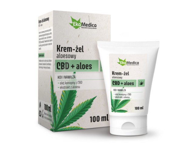 Krem-żel aloesowy CBD + aloes interakcje ulotka krem-żel - 100 ml