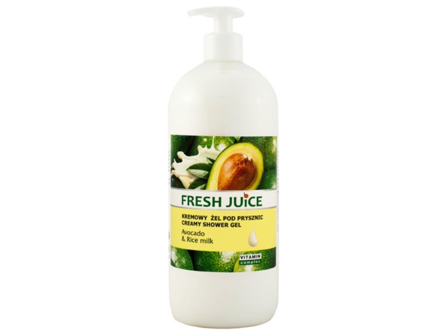 Kremowy Żel pod prysznic Fresh Juice Avocado & Rice Milk interakcje ulotka żel  1 l