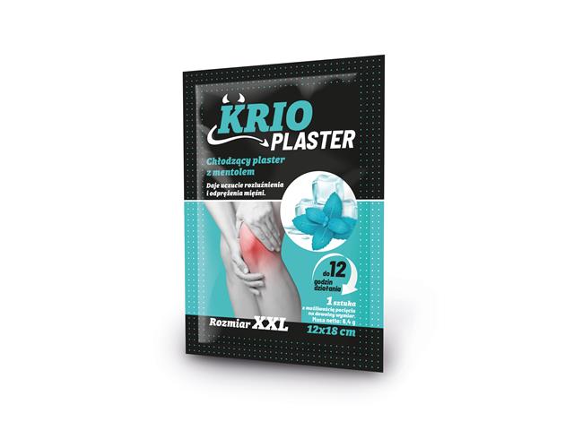 Krio Plaster Plaster chłodzący z mentolem interakcje ulotka   1 szt.