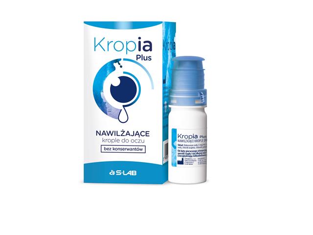 Kropia Plus Krople do oczu nawilżające bez konserwantów interakcje ulotka krople do oczu - 10 ml