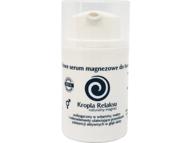 KROPLA RELAKSU Serum magnezowe do twarzy interakcje ulotka żel do stosowania na skórę i błony śluzowe - 50 ml (but.z pomp.)