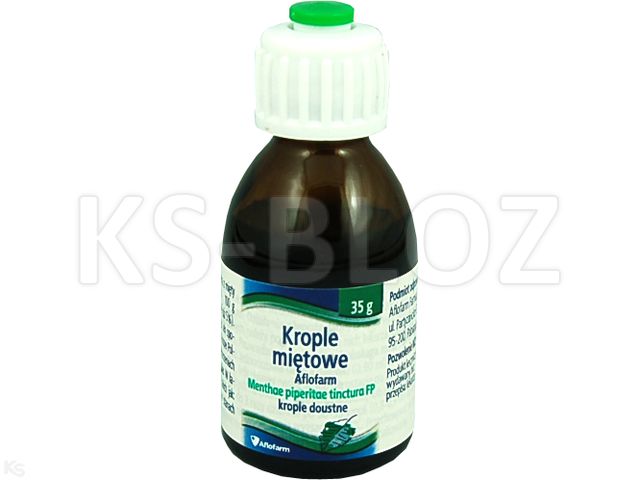 Krople Miętowe Aflofarm interakcje ulotka krople doustne  35 g