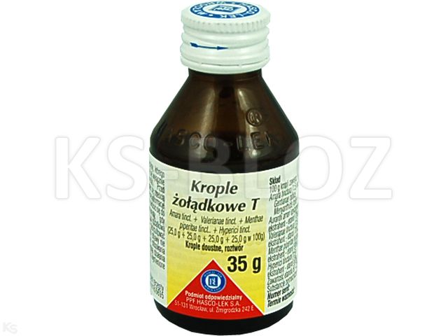 Krople Żołądkowe T interakcje ulotka krople doustne, roztwór - 35 g