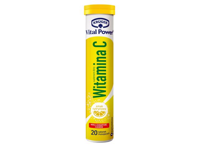 Kruger Vital Power Witamina C interakcje ulotka tabletki musujące - 20 tabl.
