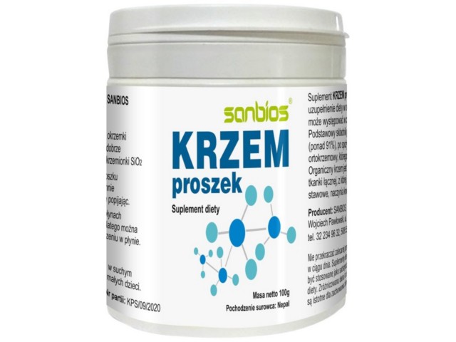 Krzem proszek Sanbios interakcje ulotka proszek - 100 g