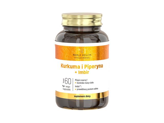 Kurkuma i piperyna + imbir interakcje ulotka kapsułki - 60 kaps.