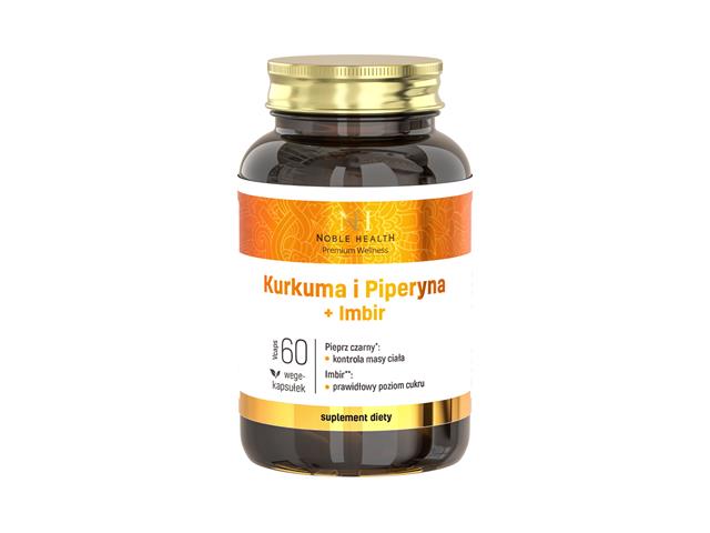 Kurkuma i piperyna + Imbir interakcje ulotka kapsułki  60 kaps.