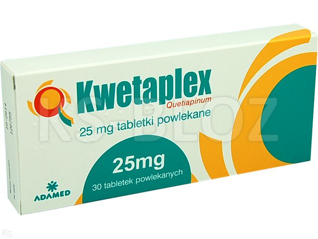 Kwetaplex interakcje ulotka tabletki powlekane 25 mg 30 tabl. (3 blist. po 10 tabl.)