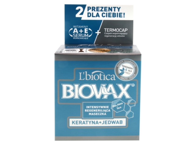 L'Biotica Biovax Maseczka do każdego rodzaju włosów keratyna + jedwab interakcje ulotka   250 ml