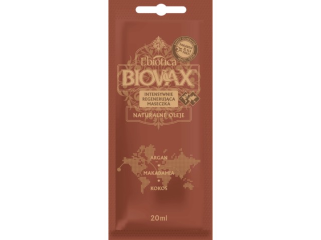 L'Biotica Biovax Maseczka intensywnie regenerująca do każdego rodzaju włosów argan makadamia kokos interakcje ulotka   20 ml