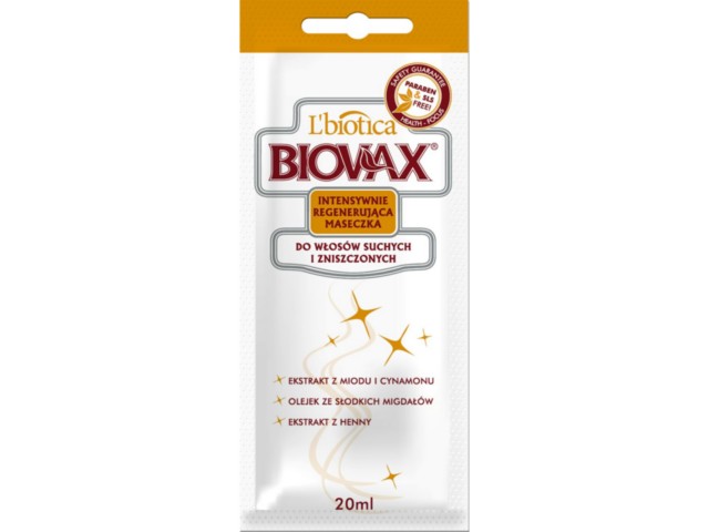 L'Biotica Biovax Maseczka regenerująca do włosów suchych i zniszczonych interakcje ulotka   20 ml